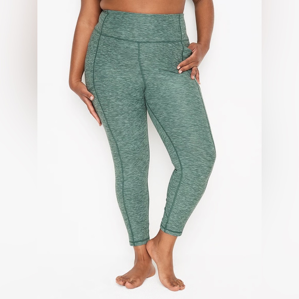 VICTORIA SECRET’S ‘Essentials’ Green Leggings High-Rise With Pockets Size 4